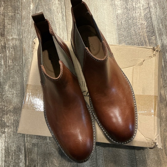 Clark’s Men's Brown Leather Chelsea Boots Size 8 - Picture 15 of 16